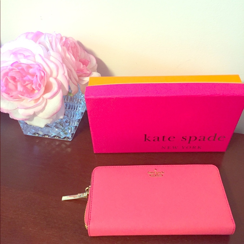 Kate spade wallet bright flamingo